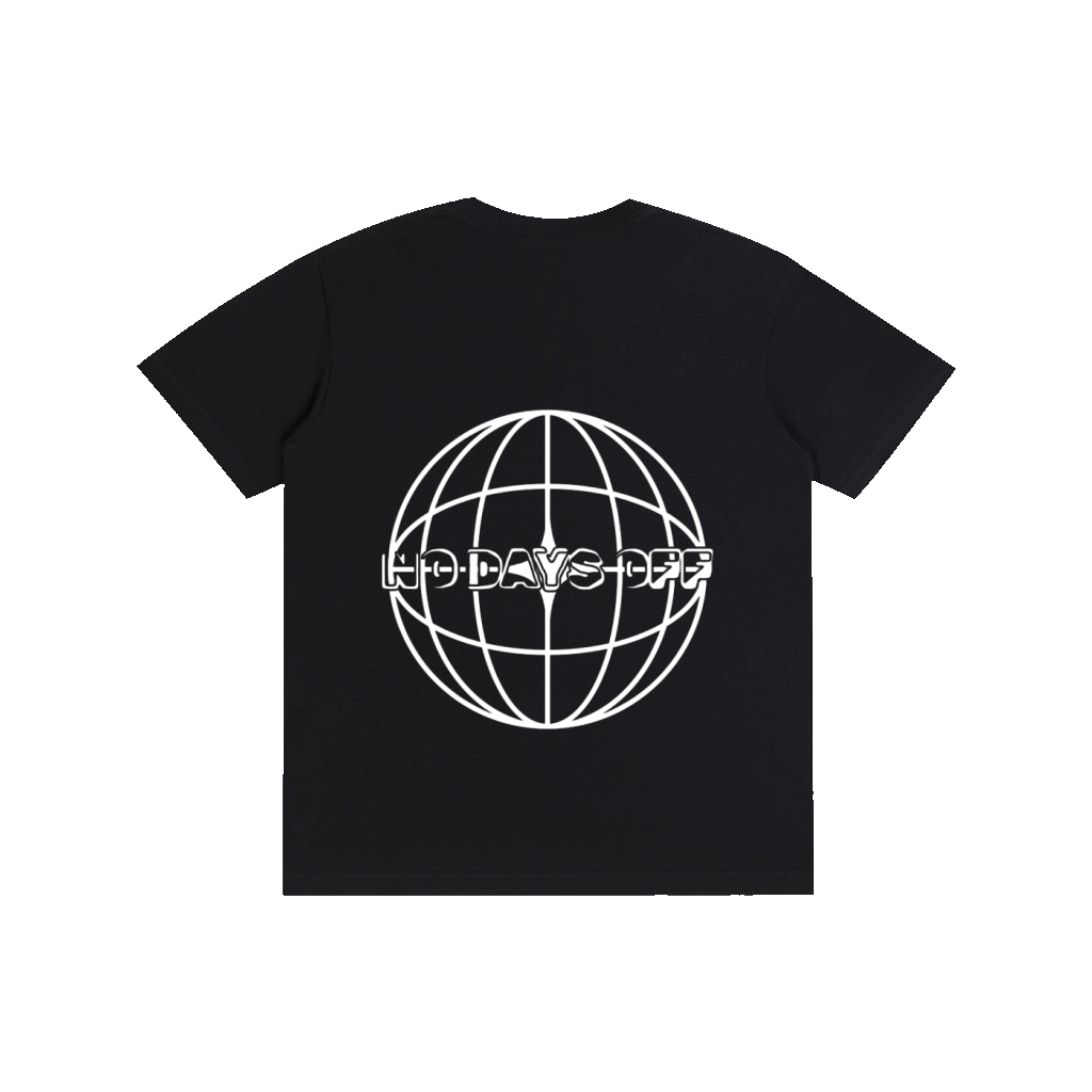 No Days Off Planet T-Shirt - Black