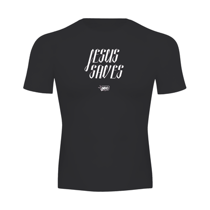 Jesus Saves Compression Shirt - Black