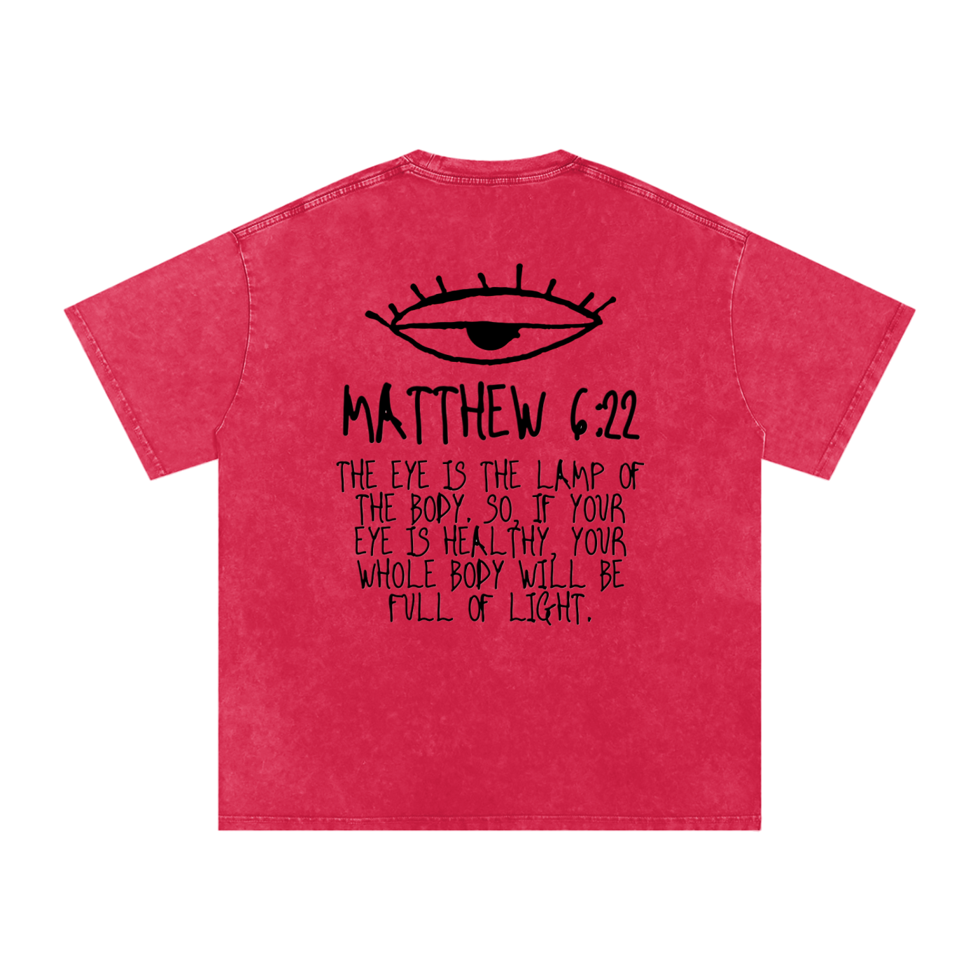 Matthew 6:22 Oversized Washed T-Shirt