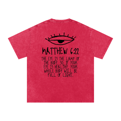 Matthew 6:22 Oversized Washed T-Shirt