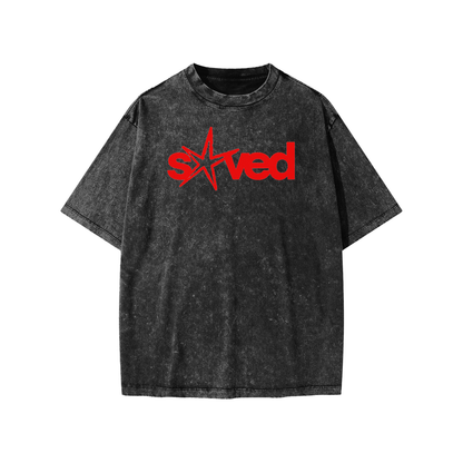 Saved Star Oversized Washed Kids' T-Shirt