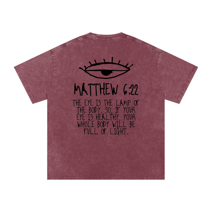 Matthew 6:22 Oversized Washed T-Shirt