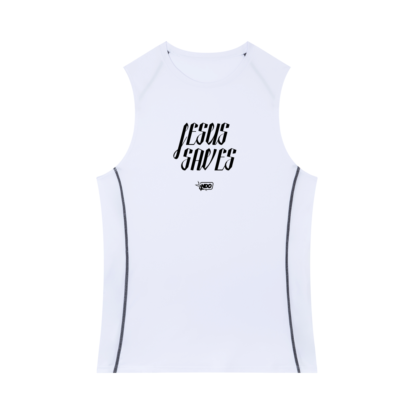 Jesus Saves Slim-Fit Cutoff (Men’s) - White
