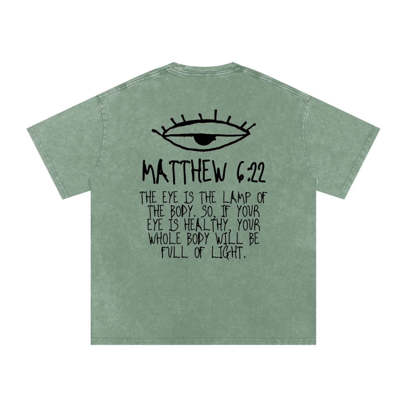 Matthew 6:22 Oversized Washed T-Shirt