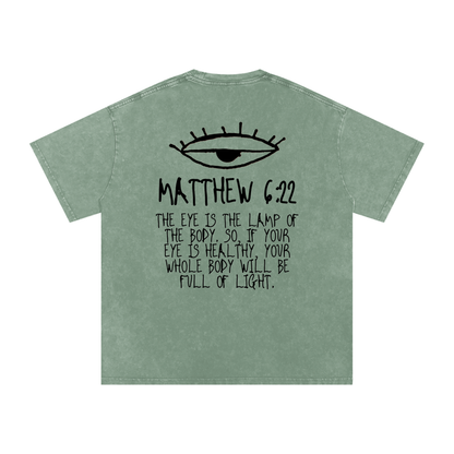 Matthew 6:22 Oversized Washed T-Shirt