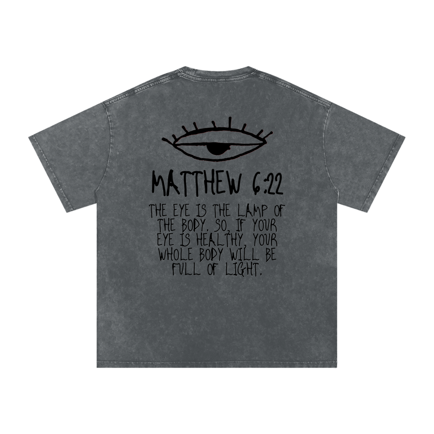 Matthew 6:22 Oversized Washed T-Shirt
