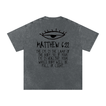 Matthew 6:22 Oversized Washed T-Shirt