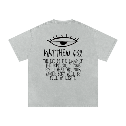 Matthew 6:22 Oversized Washed T-Shirt
